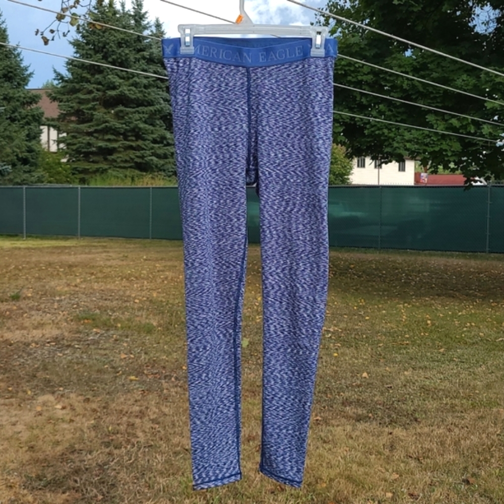 American Eagle High-Rise Leggings Ahh-mazingly Soft Heathered Blue - medium reg